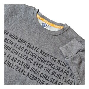 Chelsea FC Sweatshirt Men's L Gray Keep The Blue Flag Flying High Soccer‎
